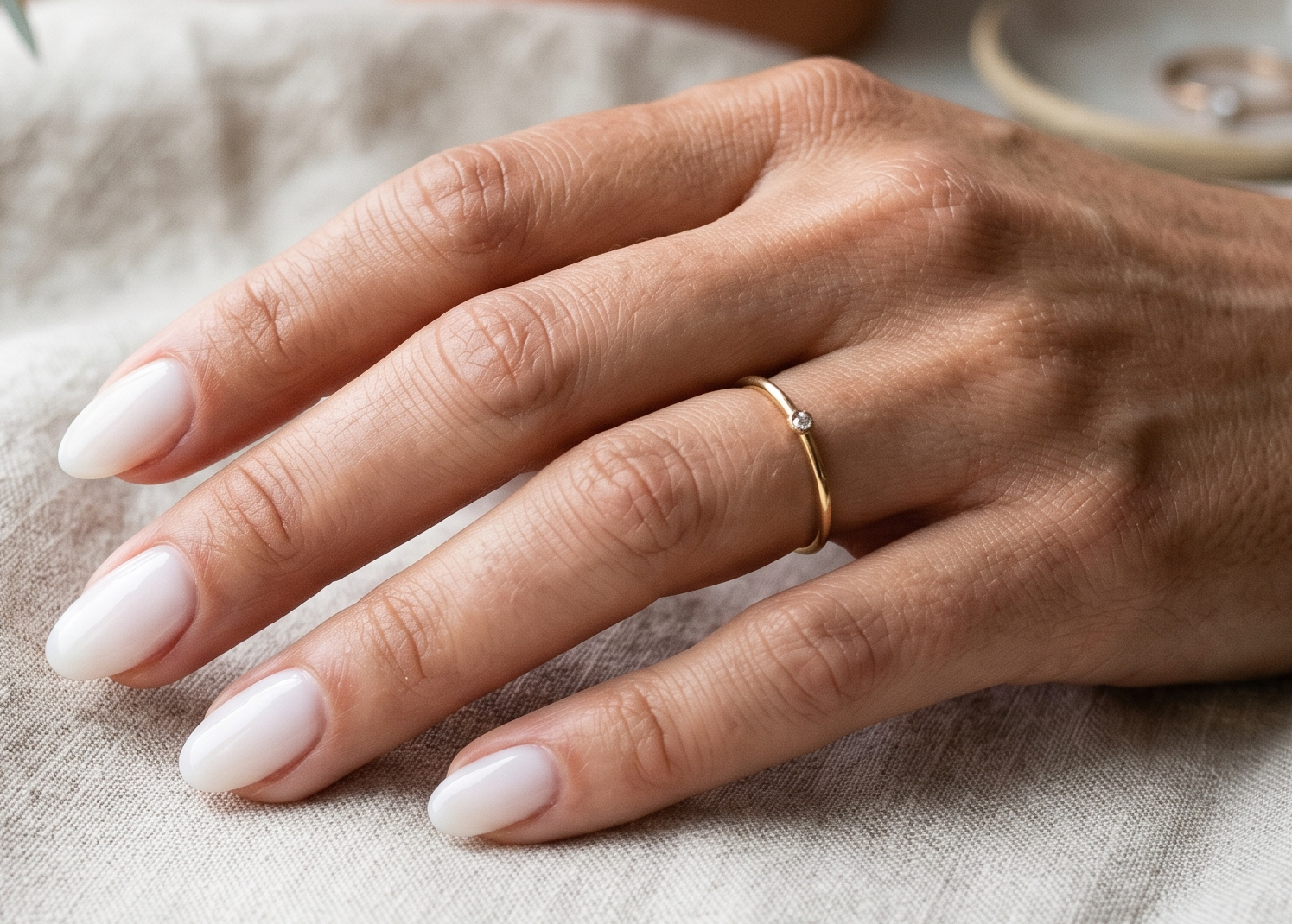 Schlichte Beige Nägel